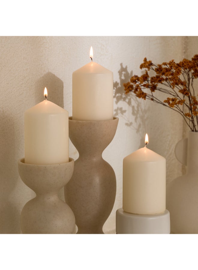 Home Box Luna Unscented Pillar Candle Set for Home - Image 2